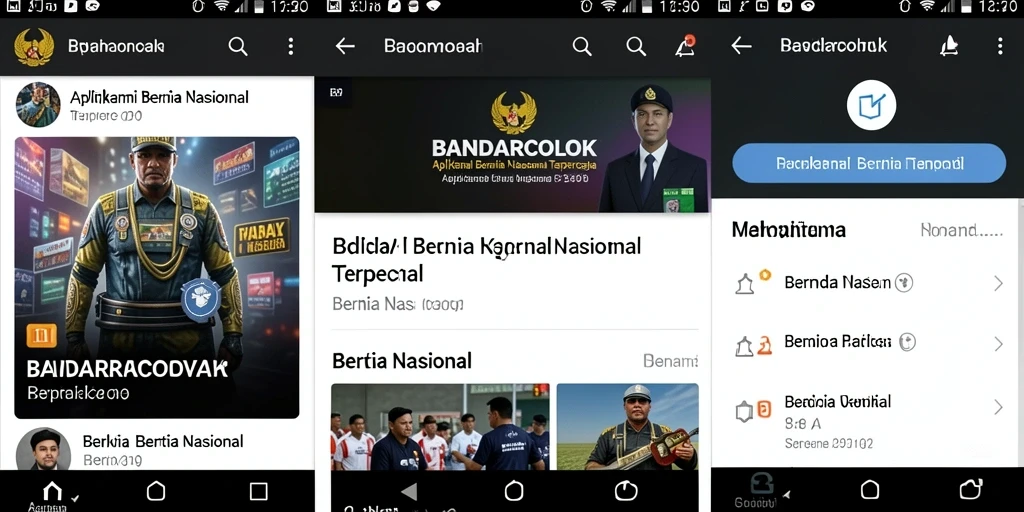 Tampilan antarmuka BANDARCOLOK yang modern dan fungsional untuk berita nasional.