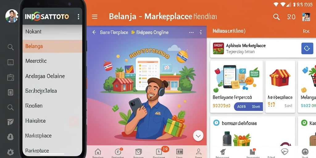 Tampilan antarmuka pengguna aplikasi INDOSATTOTO yang modern dan mudah digunakan.