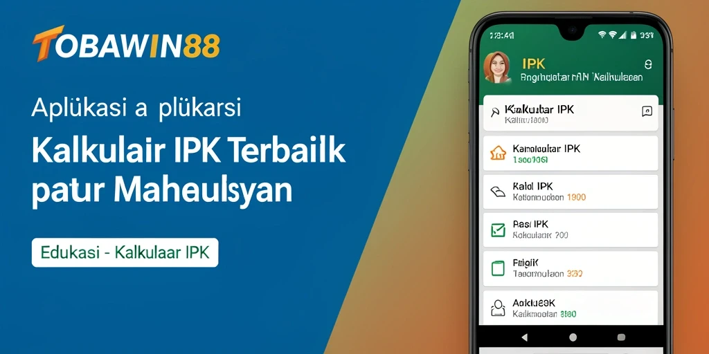 Antarmuka TOBAWIN88 menampilkan kalkulator IPK yang sederhana dan informatif.