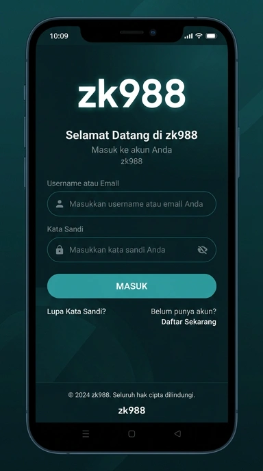 Tampilan halaman login zk988